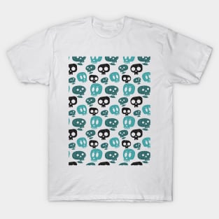 Cute skulls - Teal T-Shirt